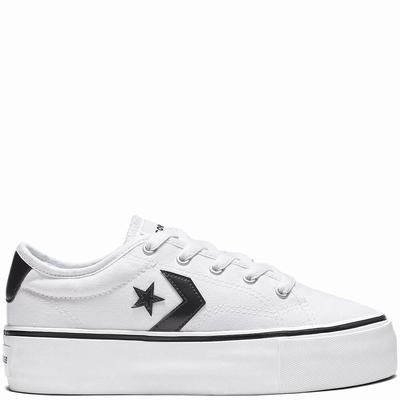 Converse Star Replay Platform - Naisten Tennarit - Mustat/Valkoinen